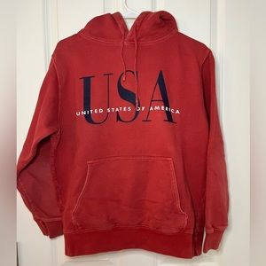 Brandy Melville red USA sweatshirt